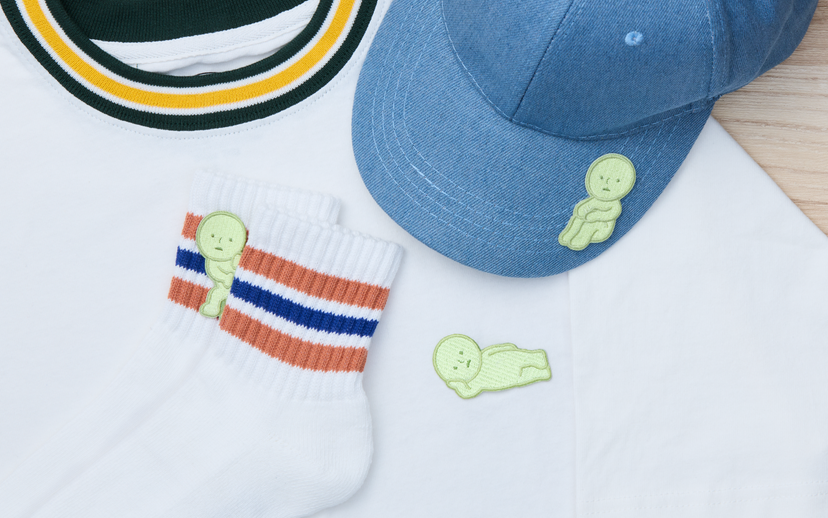 SMISKI Embroidery Sticker Vol. 1 - Hugging Knees / Lounging / Peeking -