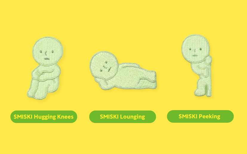 SMISKI Embroidery Sticker Vol. 1 - Hugging Knees / Lounging / Peeking -